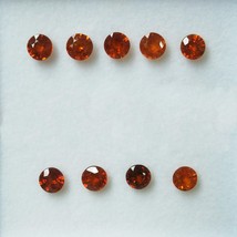 Natural Spessartite Round Facet Cut 5x5mm Terracotta / Intense Orange Color VVS  - £31.54 GBP