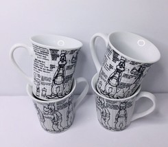 4 Coffee Cups Mugs Disney Goofy Sketch New - £28.36 GBP