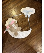 Vintage Nursery Decor Teddy Beddy Bear Brushcreek Creative Fabric Wall P... - €31,97 EUR