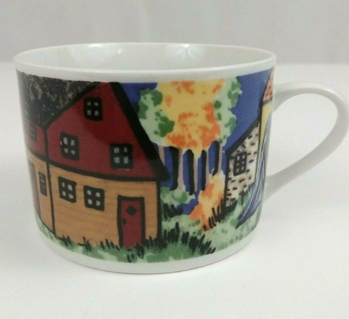 Vintage Gibson Housewares Old Farmhouse And Barn 2.5" Tall Coffee Cup - £6.08 GBP