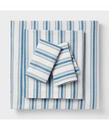 Room Essentials King Cotton Blend Sateen Sheet Set Blue Texture Stripe S... - $396.52 MXN Room Essentials King Cotton Blend Sateen Sheet Set Blue Texture Stripe S... - $396.52 MXN