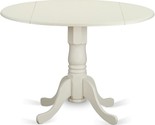 Round Tabletop And 42 X 29.5-Linen White Finish On The East West Furnitu... - $202.98