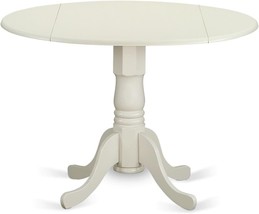 Round Tabletop And 42 X 29.5-Linen White Finish On The East West Furnitu... - £163.55 GBP