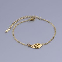 100% Stainless Steel Dainty Angel Wing Charm Bracelet For Women Wholesale OEM Je - £8.59 GBP