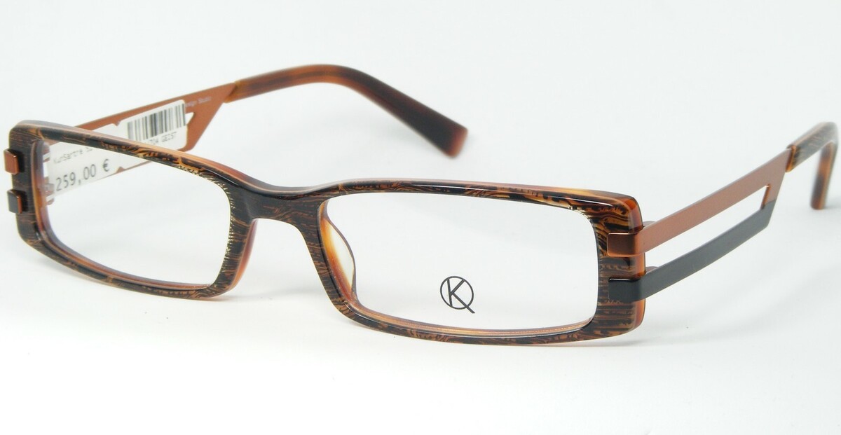 KunoQvist Opo Schweden SARTLE 119 Schwarz / Brown Havana / Kupfer Brille... - $96.02