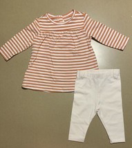 NEW Baby Girls Blouse Shirt &amp; Leggings Pants Set Outfit Orange Various S... - £6.37 GBP