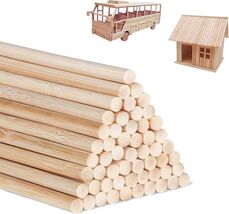 1/4 x 12 Inch 25PCS Dowel Rods Wood Sticks Wooden Dowel 12 x 0.25 x 0.25... - $7.92