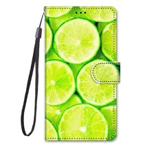 Anymob Samsung Lemons Fashion Painted Flip Phone Case Leather Wallet Cover - £21.49 GBP