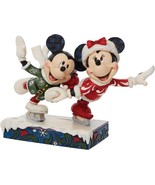 Jim Shore Disney Traditions Minnie and Mickey Mouse Ice Skating Figurine... - $109.31 CAD