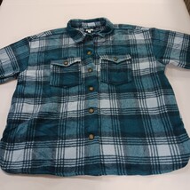 Dip RN#29360 Women's Green Flannel Plaid Button Up Fleece Shirt Jacket Size 2X image 11