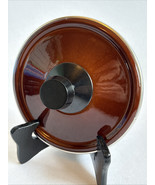 Vintage West Bend Scandia Cookware Pan Lid Only Enamel Dark Brown 6&quot; - $216.40 MXN
