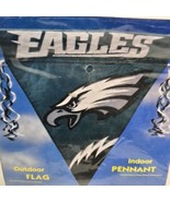 Philadelphia Eagles Team Pennant 28 x 40&quot; Nylon Indoor Outoor Flag NFL F... - £10.52 GBP