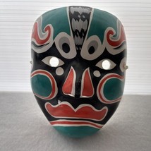 Masquerade Paper Mache Hand Painted Peking Beijing Opera Mask Green Red ... - $18.99