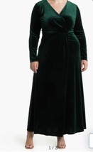 Love x Design Rosalie Velvet Maxi Dress Green emerald sz 2X NEW - £103.11 GBP
