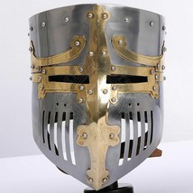 Medieval Great Helm of Castile Helmet Premium Quality Metal Armor Helmet - £110.70 GBP
