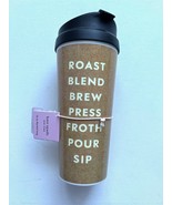 Kate Spade Roast Blend Brew Press Froth Pour Sip Thermal Mug - £54.73 GBP