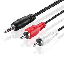 3.5mm to RCA Audio Cable 30FT Male Stereo Y Adapter AUX Auxiliary Headph... - £24.89 GBP