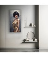 WALL ART - Modern Female Portrait Moody - Portrait From Photo - Rainy Da... - £12.05 GBP