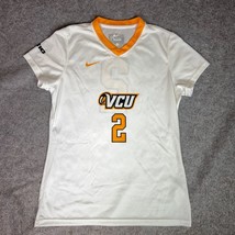 VCU Rams Womens Shirt Jersey Large White Gold Soccer Nike NCAA Tank Top Logo #2 - $19.98