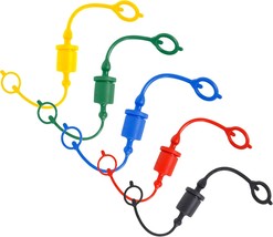 (5 Set) 1/2 Iso A Tractor Hydraulic Hose Caps And Plugs Couplers Male, 5 Colors - £25.17 GBP