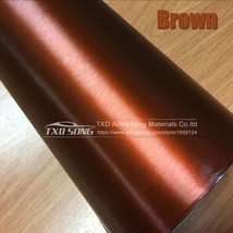 Prem Brown Matte Chrome Brushed lic Vinyl Film Sticker Bubble Free Brushed lic C - £74.46 GBP