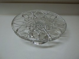 Beautiful Clear Glass Pedestal Cake Stand - $35.60