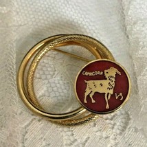 Vintage Capricorn Pin Brooch 1.25&quot; Tall x 1.50&quot; Wide - £14.78 GBP