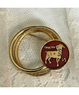 Vintage Capricorn Pin Brooch 1.25&quot; Tall x 1.50&quot; Wide - £14.97 GBP