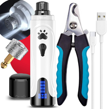 Dog Nail Grinder, Dog Nail Trimmers and Clippers Kit, Super Quiet, Small Large - £22.58 GBP