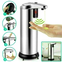 Stainless Steel Automatic Soap Dispenser Touch less Smart Infrared Motion Sensor - £18.49 GBP