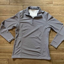 Peter Millar Size M Blue Stripe 1/4 Zip Pullover Performance Long Sleeve Shirt - £31.89 GBP