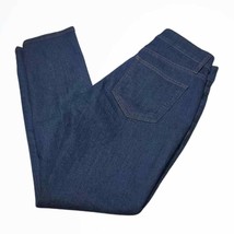 Ann Taylor LOFT Dark Wash Mid Rise Curvy Skinny Blue Jeans Size 0 Waist 26 In - £22.38 GBP