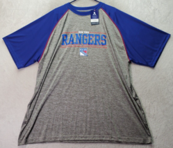 NHL New York Rangers Fanatics T Shirt Hockey Men 4XL Gray Zibanejad Short Sleeve - £25.47 GBP