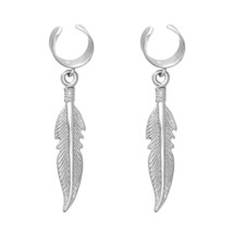 Sterling Silver Feather Ear Cuff Earrings - £28.55 GBP