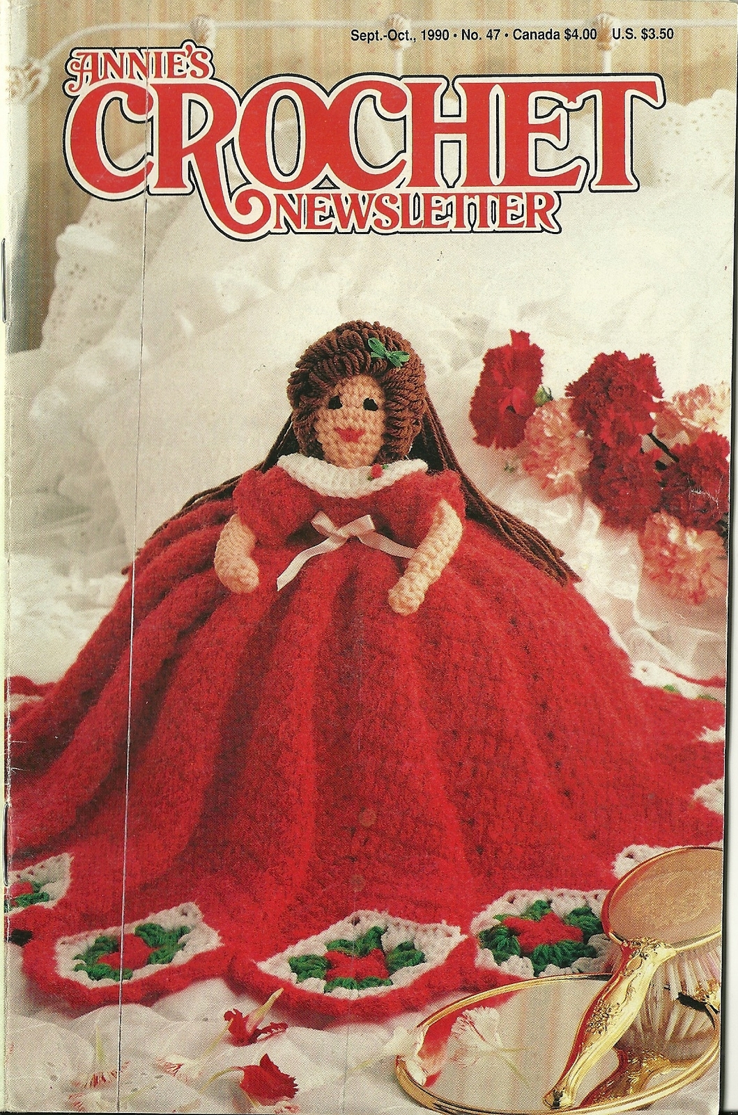 Annie's Crochet Newsletter Sept Oct 1990 No. 47 Pattern Book Magazine - $6.99