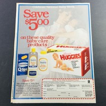 VTG Retro 1984 Kleenex Huggies Disposable Diapers National Baby Week Ad ... - $19.00
