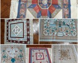 Lot of VTG sewing Fabric Cut &amp; Sew Block / Pillow Panels, Various Patterns. - $14.55