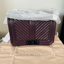 Rebecca Minkoff Small Love Leather Quilted Crossbody Bag,  Burgundy, NWT - $179.00