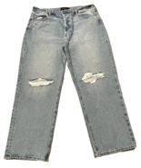 VINTAGE Abercrombie &amp; Fitch Jeans Baggy Distressed Light Wash Denim Y2K ... - $59.46 CAD