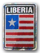 AES Wholesale Lot 12 Country Liberia Reflective Decal Bumper Sticker - £14.78 GBP