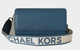New Michael Kors Jet Set Item Large Wallet Crossbody Leather Teal with Dust bag - £82.16 GBP
