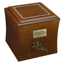 Wooden Funeral Cremation Urn for Ashes Unique Memorial Casket, Personali... - $168.44+
