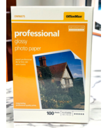 GLOSSY Photo Paper 4 x 6 in. 100 Sheets - Professional OfficeMax ~ NEW S... - $7.87