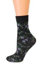 BestSockDrawer BARI 60DEN socks with lilac roses - £7.78 GBP