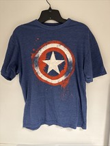 Mens Captain America Shirt Medium Blue Marvel Retro T-Shirt - $9.85