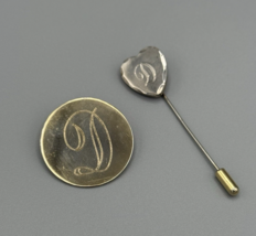 Vintage (2) Monogram “D” Pins/ Brooches, Heart Shaped Stick Pin - $239.38 MXN