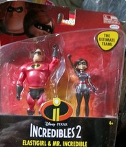 Disney/Pixar Incredibles 2 Mr. Incredible &amp; Elastigirl Action Figures - £6.33 GBP
