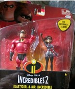 Disney/Pixar Incredibles 2 Mr. Incredible &amp; Elastigirl Action Figures - $150.79 MXN
