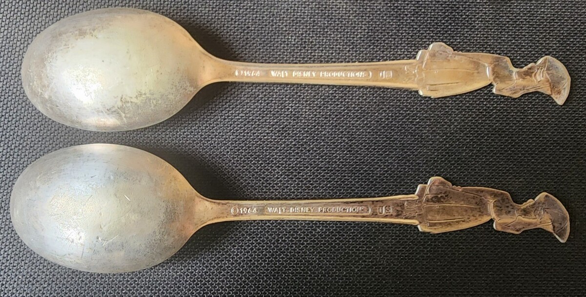 Lot of (2) Vintage 1964 Walt Disney Mary Poppins Spoons International Silver Item image 2