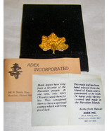 VINTAGE HAWAIIAN MAILE LEAF 24K GOLD ELECTRO-PLATED PENDANT - ALOHA FROM... - $4.95